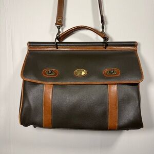 OBETA Vintage Leather Satchel Bag Chocolate Brown Briefcase Crossbody Academia